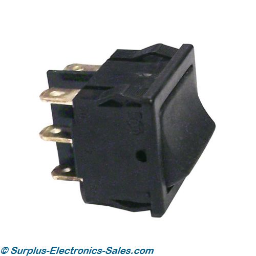 DPDT Center Off Latching Rocker Switch 250Vac 6A